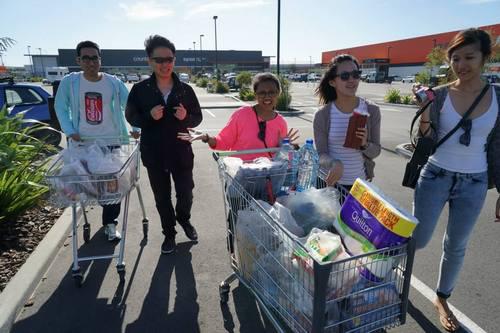 Grocery shopping in New Zealand road trip