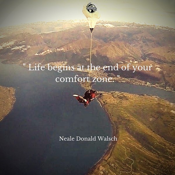 Lydiascapes Top 10 Favourite Travel and Vacation Quote #6 - Photo was taken while doing skydiving in New Zeland. Read about our New Zealand adventures here