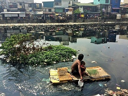 Paddling out to seek for something valuable
