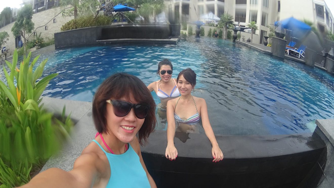 Selfie by the pool at st regis langkawi malaysia
