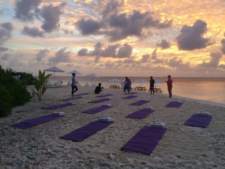 Yoga with a view like that, whats not to love? | Yoga Maldives