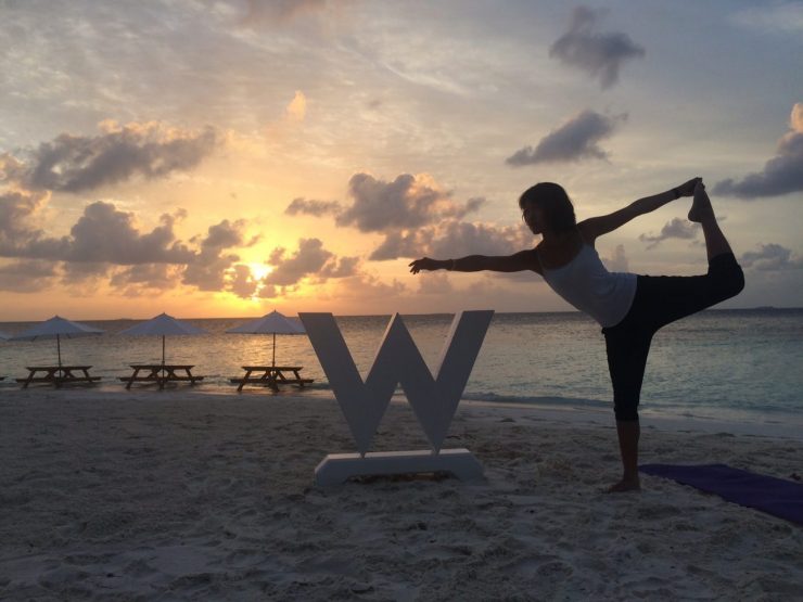 Sunrise Yoga at private island gaathafushi