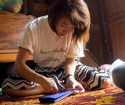 Decorative paper cutting at Chiang Khan