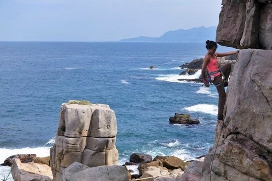 asia outdoor rock climbing destinations -Crazy stunning sea view as you attempt the different rock climbing routes in Longdong Jiufen