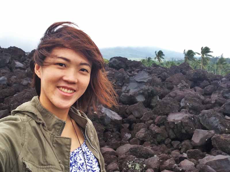 Surrounded by Volcanic Rock near Mount Mayon