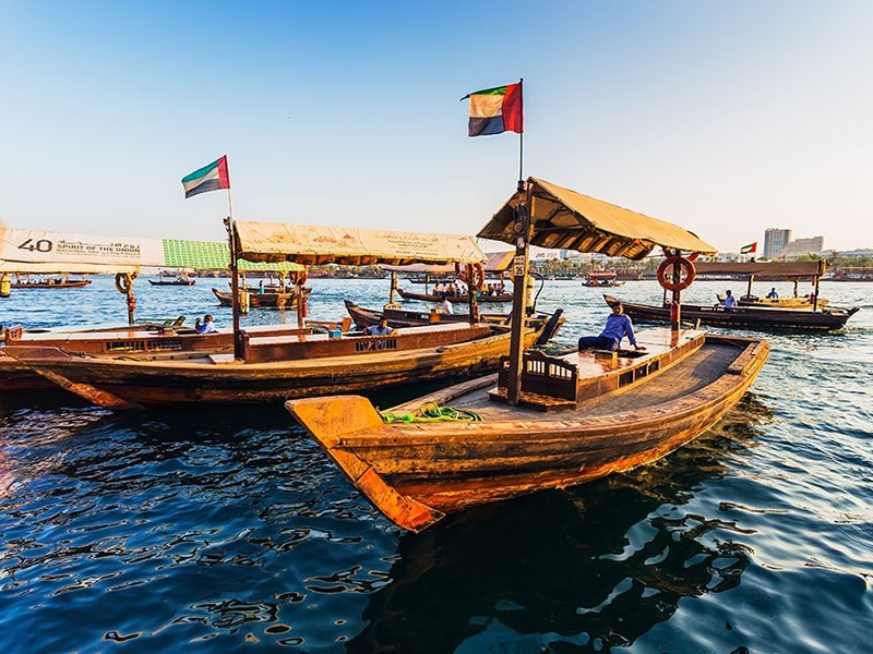 Traditional abra in Dubai Creek Traditional abra in Dubai Creek
