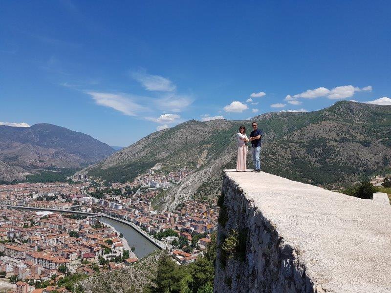Lookout point at the top of the hill at Amasya