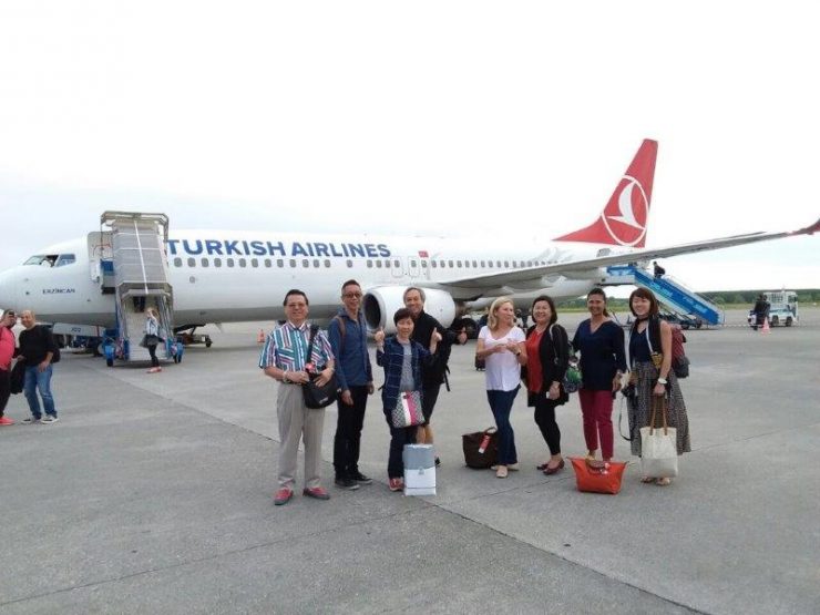 All landed safely in Batumi Airport via Turkish Airlines
