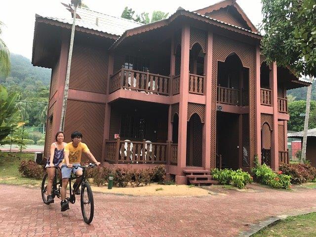 Relaxing cycling around the resort 