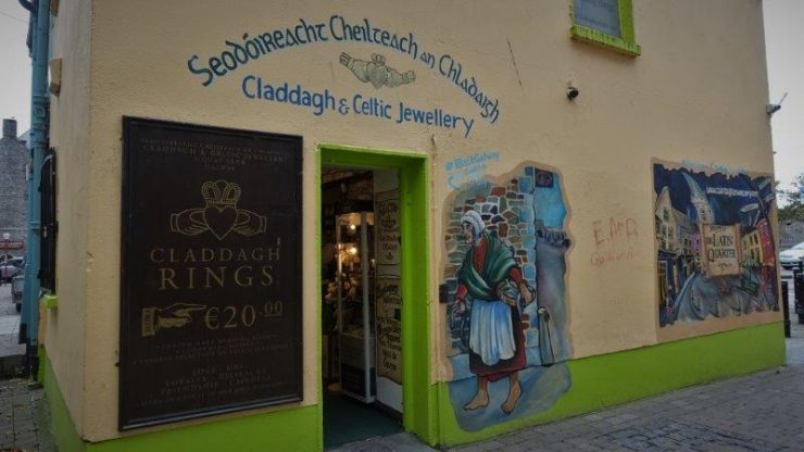 Paintings on the wall - Celtic designs and words