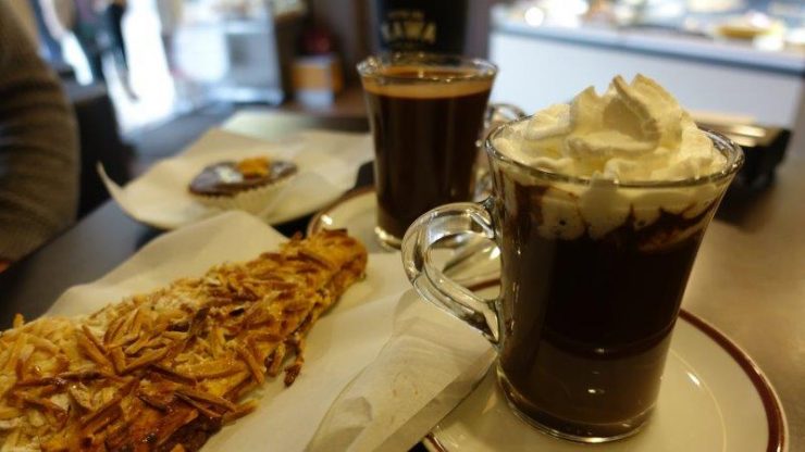 Hot Chocolate and Snacks at Cafe | Hot chocolate in Portugal