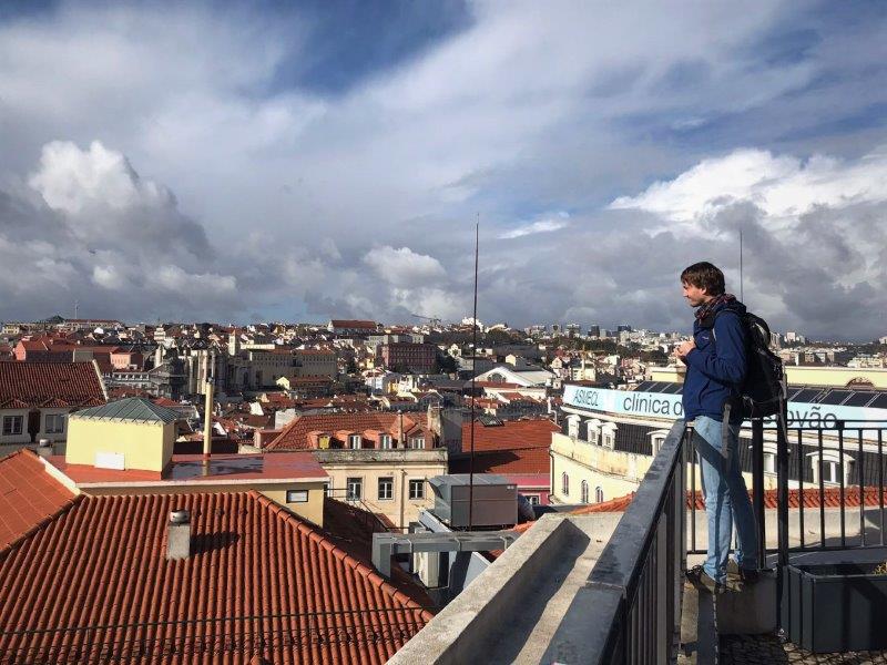 Amazing view of Lisbon and the Tagus River from this lookout point. Lisbon beaches further down?