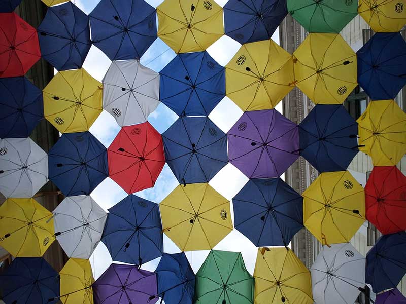 Umbrellas on Alba Iulia Street