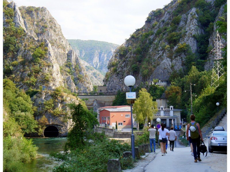 Skopje Macedonia Vardar River mountains rock climbing