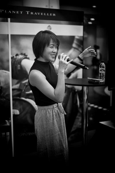 Lydia Yang Travel blogger of Lydiascapes gives a talk about adventure travel