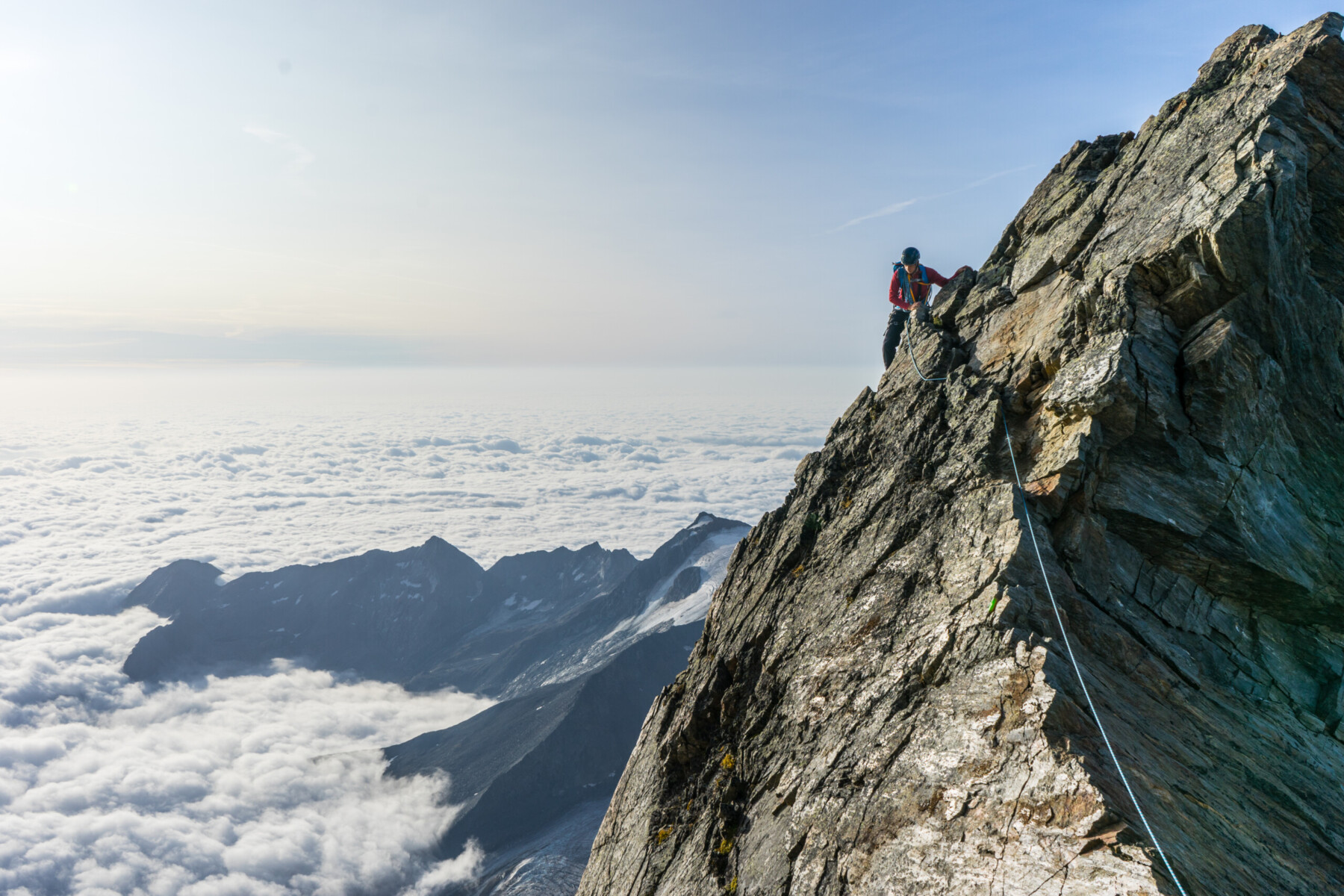climbing in the beautiful mountains