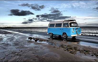 rv along beach rv along beach