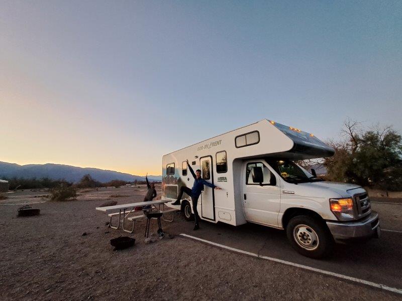 fun rv trip sunset trip outdoor rv campervan