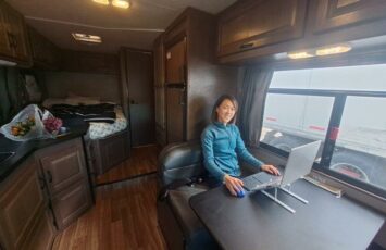 working remotely while in an rv campervan digital nomad