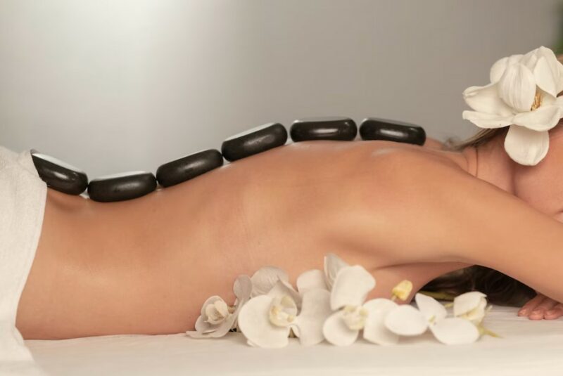 spa treatment with flowers
