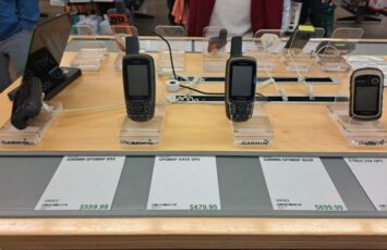 walkie talkies small handsized models in a shop