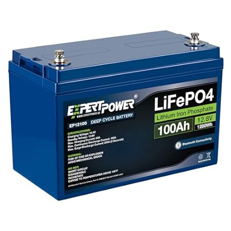 ExpertPower 12V Lithium Deep Cycle Rechargeable Battery