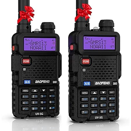 Baofeng UV-5X (UV-5G) Long-Range Two-Way Walkie-Talkies