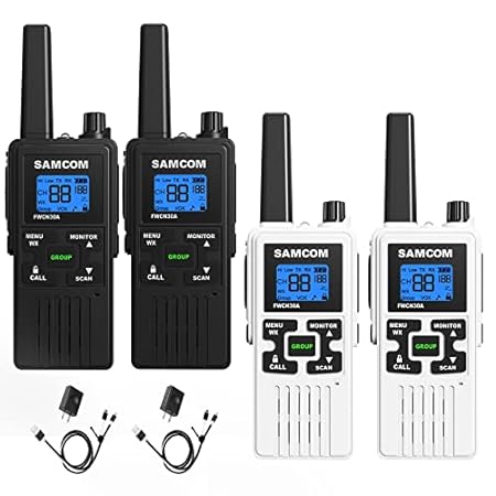 SAMCOM Two-Way Black and White FWCN30A Radios