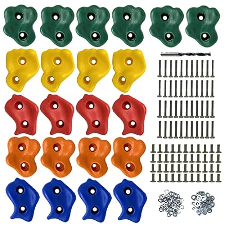 51iTWR81GHL. SL450 ProHold 22 Assorted Kids Climbing Holds