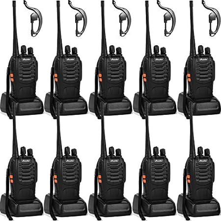 Ansoko ZP5BF-888S Long-Range UHF 10-Pack Walkie-Talkies