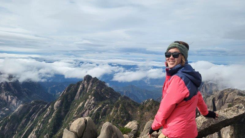 Huangshan is a top-notch destination for adventure travelers - lydia hiking in huangshan