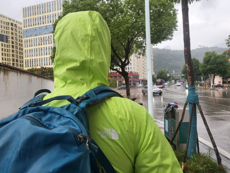 Arcteryx vs North face - wearing a north face jacket while it drizzles